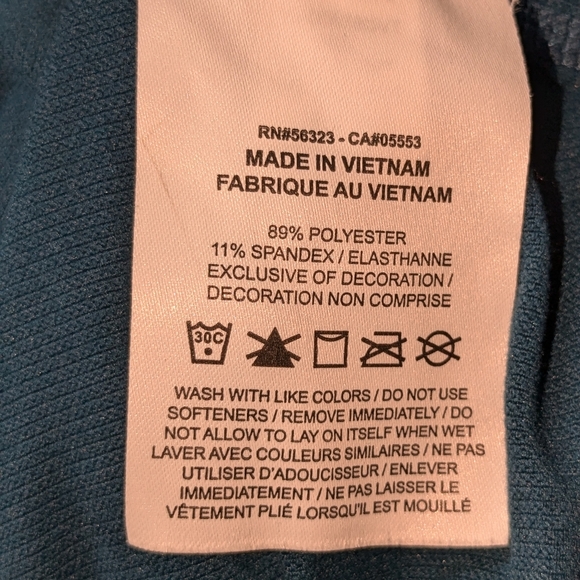 Nike Pro Womens XS BV5566-347 Starry Night Rare Cropped Top Shirt Turquoise A021 - Picture 7 of 11